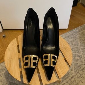 Balenciaga Knife Pump in Velvet